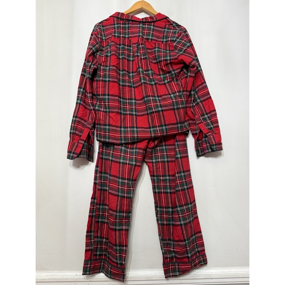 Petite Plume Brushed Twill Imperial Tartan Pajama Set Plaid 100% Cotton Womens M - Picture 3 of 13